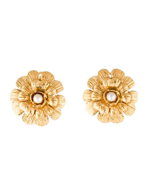 chanel camelia earrings|Chanel camelia earrings authentic.